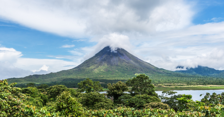 Arenal Volcano view from La Fortuna, Costa Rica - a hidden gem in Central America.